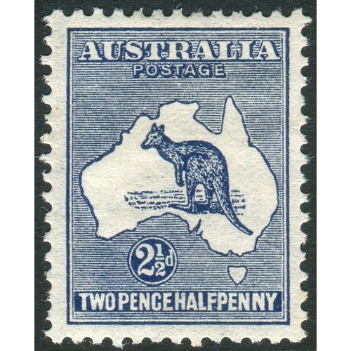 122 - Australia Stamps : 1913 2 1/2d Indigo mounted mint SG  4