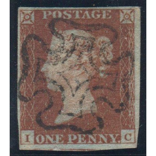 45 - Great Britain Stamps : 1841 Penny Red plate 32 lettered IC, fine used