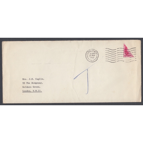 21 - Great Britain 1966 cover with a BISCET 8d Wilding, sent to a Mrs Caplin, letter inside '' Dear Mrs C... 