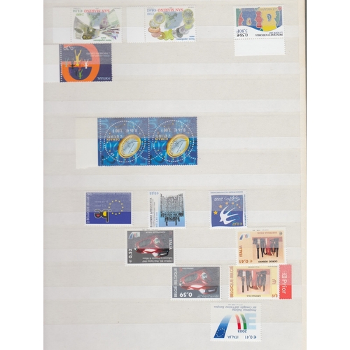 3 - Modern min and used European stamps in stockbook