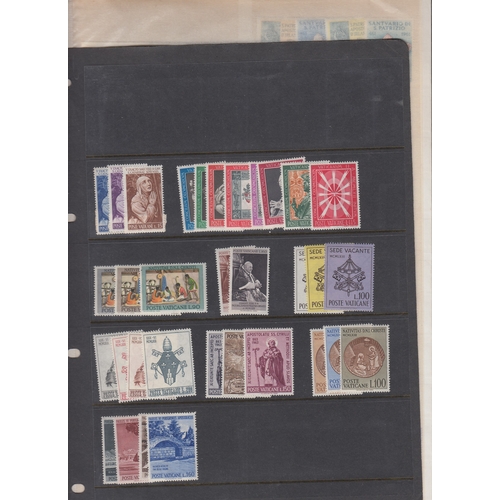 311 - Vatican Stamps on stock pages mint and used STC £225