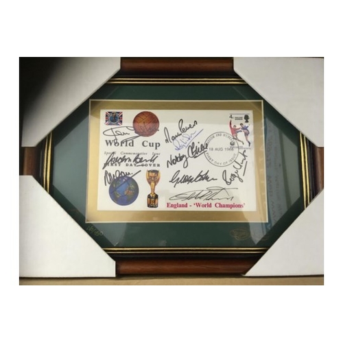 37 - AUTOGRAPHS : 1966 World Cup Winners first day cover sign by Alan Ball, Gordon Banks, Jack Charlton, ... 