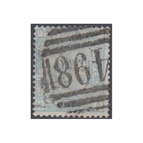 57 - GREAT BRITAIN STAMPS : 1880 2 1/2d plate 18 used example with INVERTED watermark, SG 142wi Cat £275