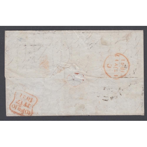 100 - STAMPS GREAT BRITAIN PENNY BLACK Plate 8 four margin example on wrapper, 17th July 1841, lower margi... 