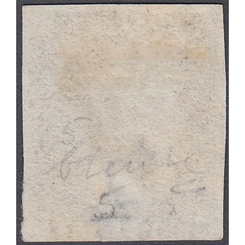 104 - GREAT BRITAIN PENNY BLACK Plate 5 lettered RB , just four margin (close at lower left) cancelled by ... 