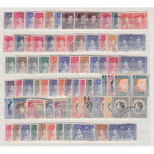 24 - STAMPS : 1937 Coronation  Omnibus collection near complete fine used,