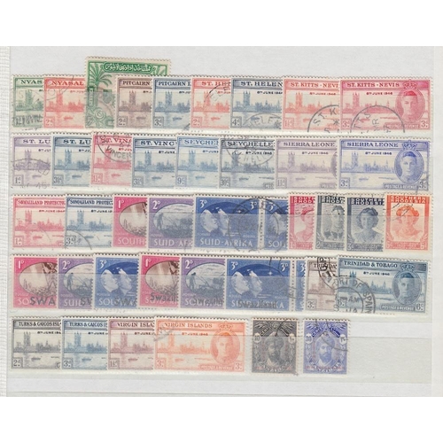 25 - STAMPS : 1946 Victory Omnibus collection complete, fine used, 164 stamps.