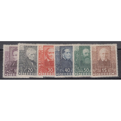 250 - AUSTRIAN STAMPS 1931 Austrian Writers set of 6, LM/M, SG 672-77. Cat £140