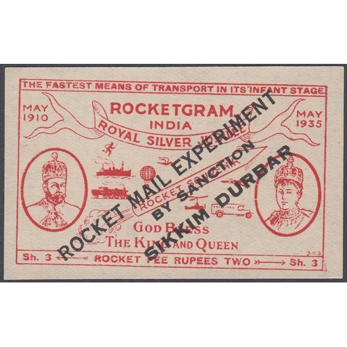 26 - STAMPS : Experimental Rocket Stamps by Stephen H Smith. various rocket firings in India, four are si... 