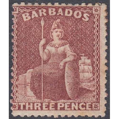 260 - STAMPS BAHAMAS 1873 3d Brown-Purple, mounted mint SG 63 Cat £325