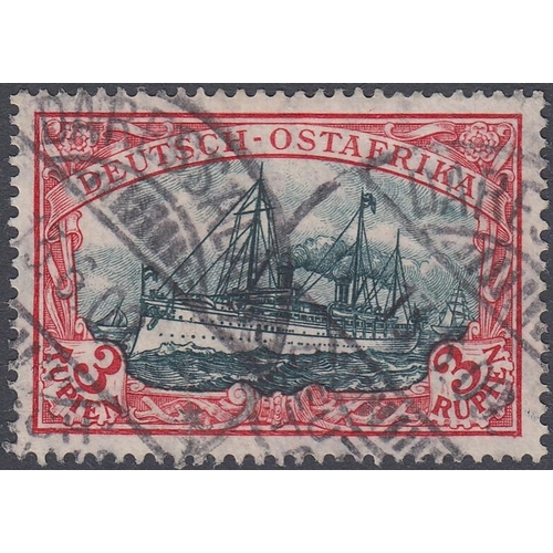 379 - STAMPS : GERMAN EAST AFRICA, 1908 3 Rupien, wmk Lozenges, fine used with two 'DARESSALAAM' datestamp... 