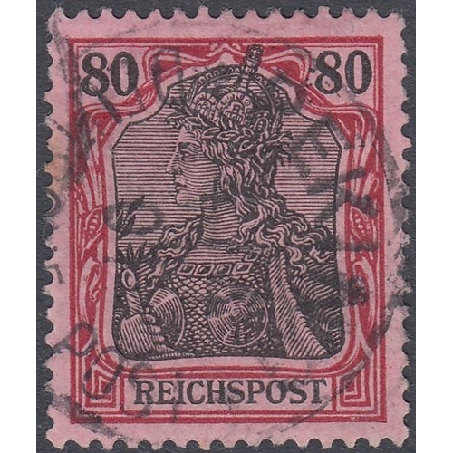 385 - STAMPS : GERMAN POST OFFICES IN CHINA, Boxer Rebellion, 80pf 'Reichpost' German issue with 'PEKING' ... 