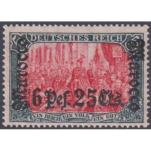 388 - STAMPS : GERMAN POST OFFICES IN MOROCCO, 6p.25c. on 5 Mark U/M, wmk Lozenges, SG 50. Cat £180