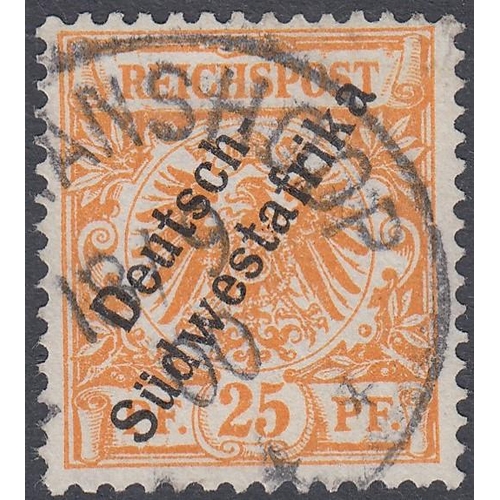 392 - STAMPS : GERMAN SOUTH WEST AFRICA, 1900 25pf. orange, fine used with fine 'KEETMANSHOOP' datestamp, ... 