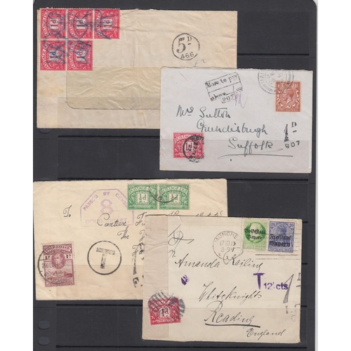 83 - GREAT BRITIAN STAMPS : POSTAGE DUES, selection of 18 covers 1917-53, various instructional markings.