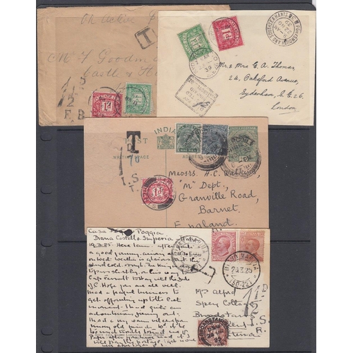 83 - GREAT BRITIAN STAMPS : POSTAGE DUES, selection of 18 covers 1917-53, various instructional markings.