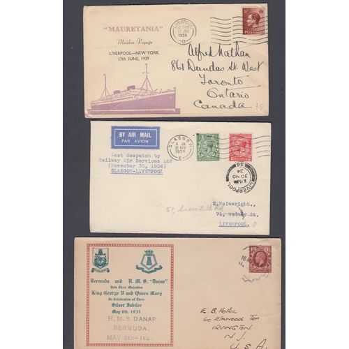 95 - GREAT BRITAIN POSTAL HISTORY : Small batch of commercial covers QV to GVI including up-rated postal ... 