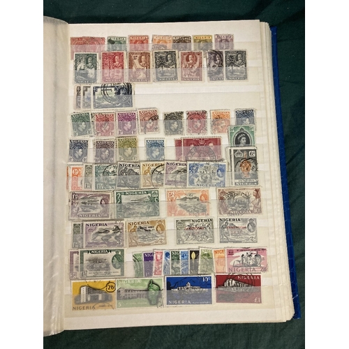 13 - STAMPS : British Commonwealth mint and used accumulation in blue 64 page stock-book, mainly lower de... 