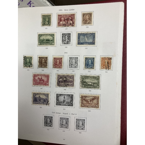 15 - STAMPS : Box with seven albums and some pages, mainly British Commonwealth including Great Britain, ... 