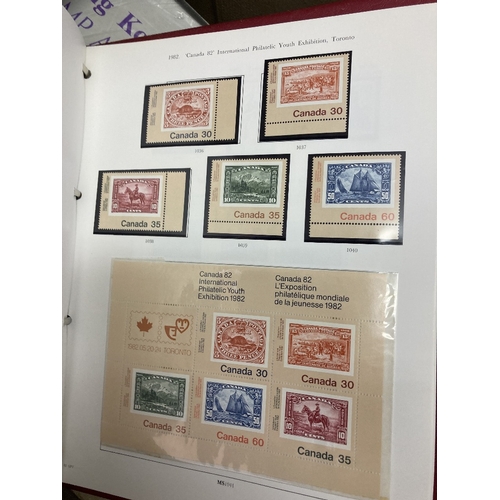 15 - STAMPS : Box with seven albums and some pages, mainly British Commonwealth including Great Britain, ... 