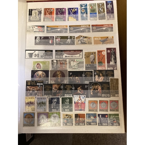 17 - STAMPS : World stamps accumulation in six stock books (100's)