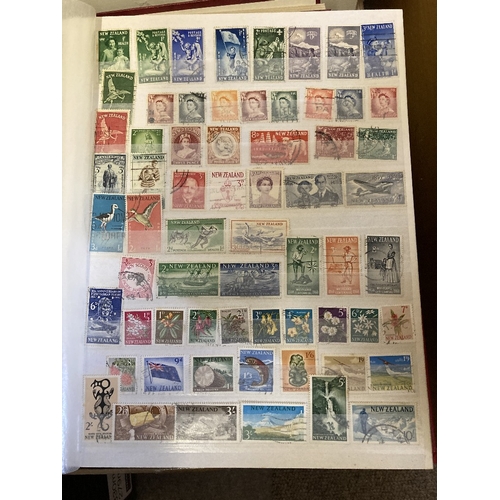 17 - STAMPS : World stamps accumulation in six stock books (100's)