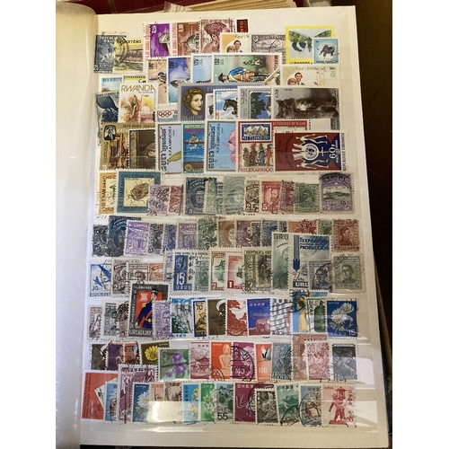 17 - STAMPS : World stamps accumulation in six stock books (100's)