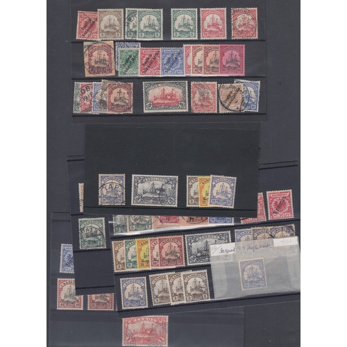 375 - STAMPS : Collection on various stock cards mint and used, Karolinen, Samoa etc, values to 5m South W... 