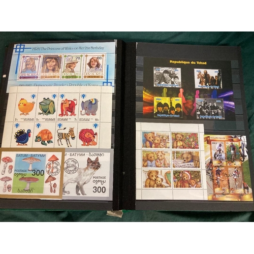 10 - STAMPS : All World 60 side stockbook of mainly U/M  with 239 different mini-sheets, high Cat value, ... 