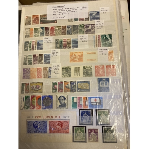 2 - STAMPS : EUROPE, ex-dealers part stock of European accumulations & better items. Mostly itemised and... 