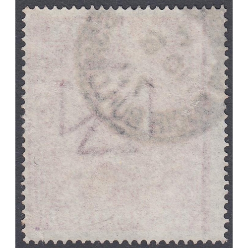 188 - GREAT BRITAIN STAMPS 1867 5/- Rose plate 1, very fine used with steel CDS SG 126