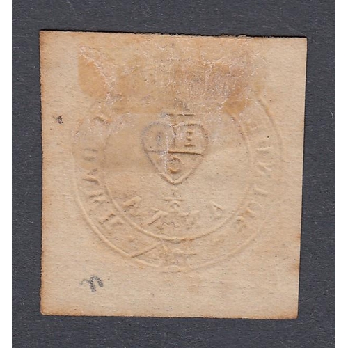 423 - STAMPS INDIA 1852 'Scinde Dawk' embossed 1/2a white, SG 1, fine used with a 2019 RPSL photo certific... 