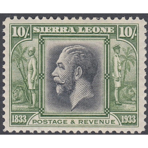 482 - STAMPS SIERRA LEONE 1933 Abolition of Slavery & Death of Wilberforce, fine M/M set of 13, SG 168-80.... 