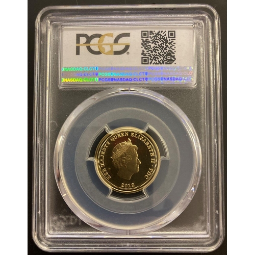 99 - GOLD COIN 2012 Diamond Jubilee Britannia design Full Sovereign PCGS Slabbed