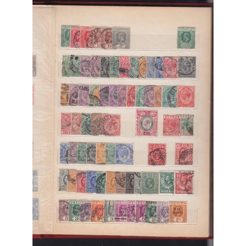 281 - STAMPS FOR CHARITY Red clip fasten album with used Commonwealth all periods, GB Seahorse to 10/- spo... 