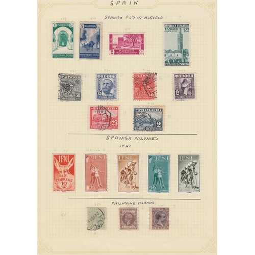 468 - STAMPS PHILIPPINNES Early issues on old album pages of Philippines and Spanish colonies