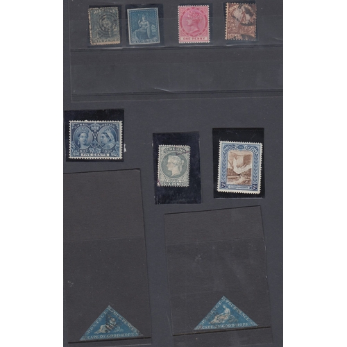 47 - STAMPS Small selection of early Commonwealth, including Cape Triangles, early Mauritius etc (9 stamp... 