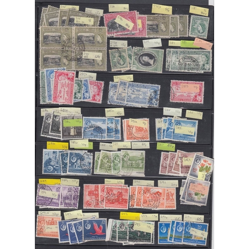 500 - TRINIDAD AND TABAGO STAMPS Early to moderns ex-dealers stock on 29 stock pages, mint and used, inter... 