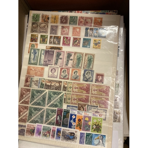 4 - STAMPS BRITISH COMMONWEALTH, box with ex-dealers part stock and accumulations on album and stock pag... 