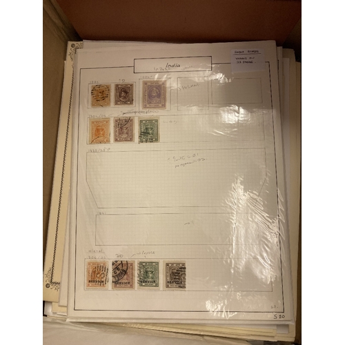 4 - STAMPS BRITISH COMMONWEALTH, box with ex-dealers part stock and accumulations on album and stock pag... 