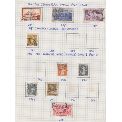 497 - STAMPS SWITZERLAND Unmounted mint and used collection in Simplex album and stock pages, noted to inc... 