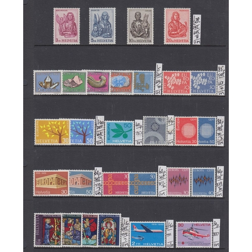 497 - STAMPS SWITZERLAND Unmounted mint and used collection in Simplex album and stock pages, noted to inc... 