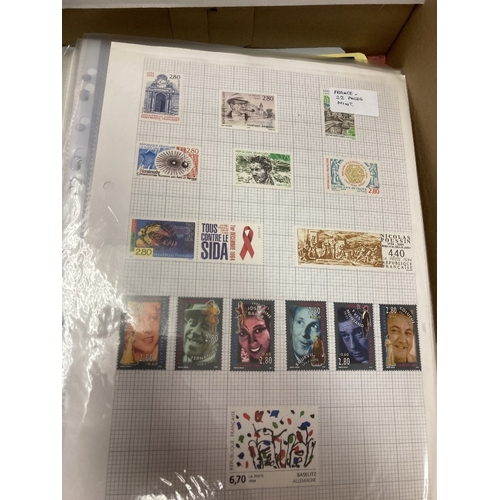 6 - STAMPS WORLD, various mint & used on album pages, stock pages, in folders etc. Some very useful U/M ... 