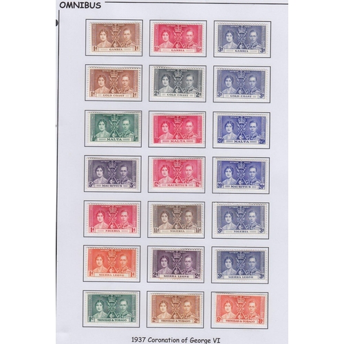 15 - STAMPS Commonwealth mint and used sets and part sets GVI and QEII, plus a few mint 1937 coronation s... 