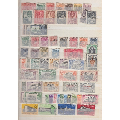 21 - STAMPS : British Commonwealth mint and used accumulation in blue 64 page stock-book, mainly lower de... 