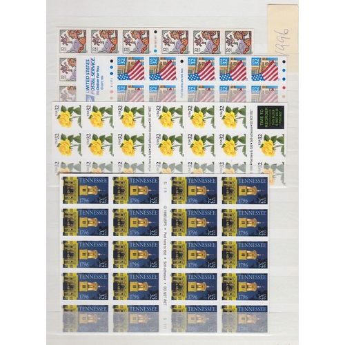 502 - STAMPS USA Stockbook with mostly modern mint with booklets, self adhesive sheetlets etc. Includes 19... 