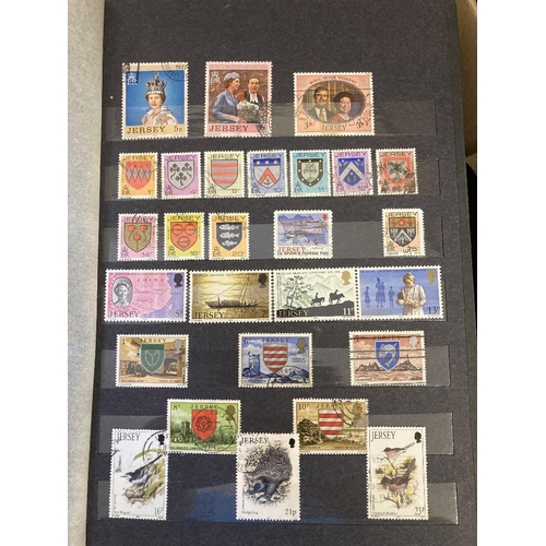 12 - STAMPS BRITISH COMMONWEALTH, box with seven albums and a small stockbook. Lots of useful material wi... 