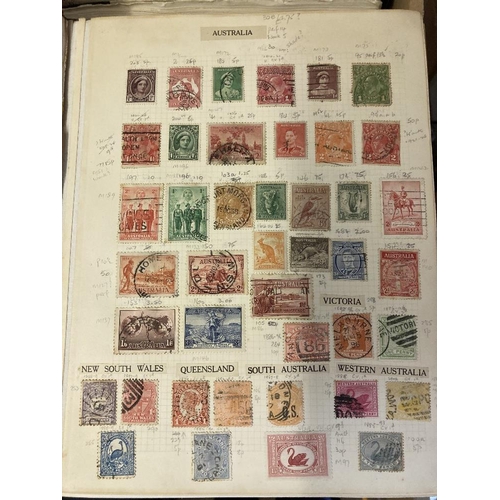 12 - STAMPS BRITISH COMMONWEALTH, box with seven albums and a small stockbook. Lots of useful material wi... 