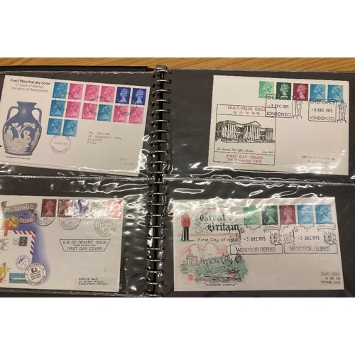 252 - STAMPS FIRST DAY COVERS Box with six albums incl Royal Mail FDCs for 2012 Olympics & Paralympic Game... 