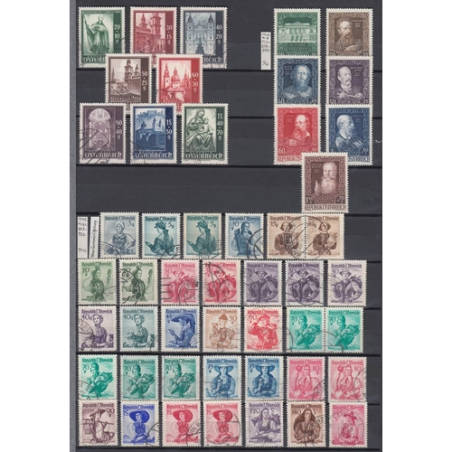 303 - STAMPS AUSTRIA 1858 to 1986 mint and used in full 64 page stockbook, many 100's of sets, odds and be... 